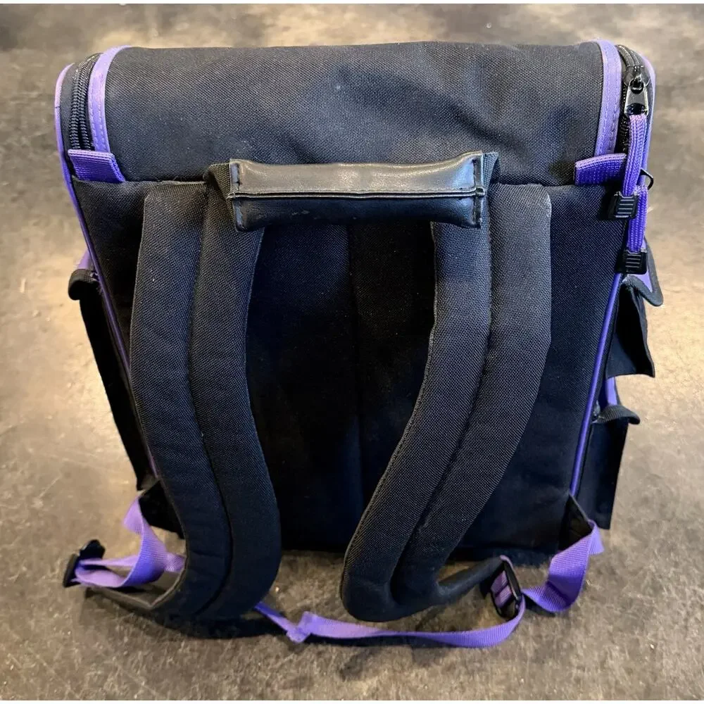 Crop In Style Scrapbooking Backpack Crafting Organizer Black/Purple Bag
